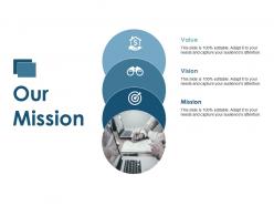 Our mission goal vision ppt summary background designs