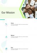 Our Mission Landscaping Proposal Template One Pager Sample Example Document