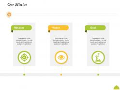 Our mission m2432 ppt powerpoint presentation infographics graphic tips