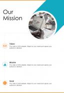 Our Mission Market Research Proposal Template One Pager Sample Example Document