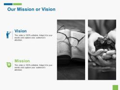 Our mission or vision career roadmap ppt gallery show