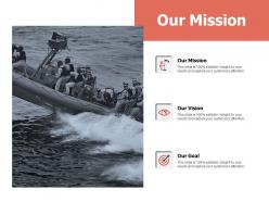 Our mission our goal a647 ppt powerpoint presentation summary smartart