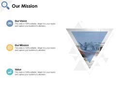 Our mission our goal our vision c181 ppt powerpoint presentation file outfit
