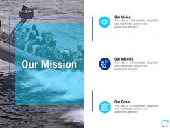 Our mission our goals l813 ppt powerpoint presentation file brochure