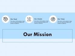 Our mission our vision b26 ppt powerpoint presentation file pictures