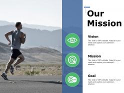 Our mission our vision goal ppt infographic template examples