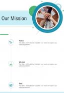 Our Mission Pipeline Proposal One Pager Sample Example Document