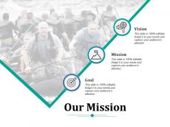 Our mission ppt infographic template graphics template