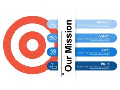 Our mission ppt infographic template guidelines