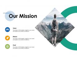 Our mission ppt inspiration infographic template