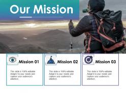 Our mission ppt portfolio graphics tutorials