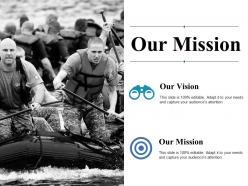 Our mission ppt summary graphics template