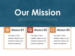Our mission ppt visual aids professional