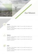 Our Mission Process Change Proposal One Pager Sample Example Document