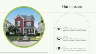 Our Mission Real Estate Photography Service Proposal Ppt Show Structure