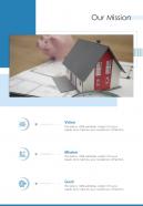 Our Mission Real Estate Proposal One Pager Sample Example Document