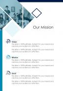Our Mission Security Project Proposal One Pager Sample Example Document