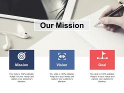 Our mission vision goal a340 ppt powerpoint presentation layouts structure