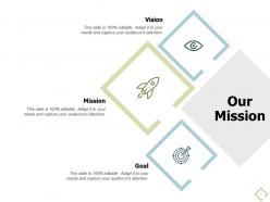 Our mission vision goal a687 ppt powerpoint presentation slides objects