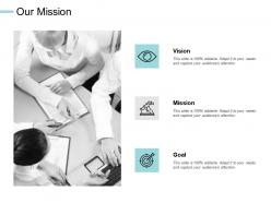 Our mission vision goal c527 ppt powerpoint presentation visual aids layouts