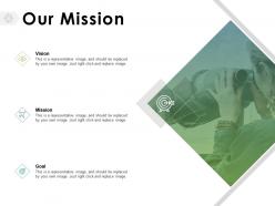 Our mission vision goal e128 ppt powerpoint presentation model styles