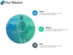 Our mission vision goal f161 ppt powerpoint presentation portfolio gridlines