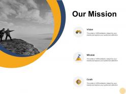 Our mission vision goal f410 ppt powerpoint presentation pictures example topics