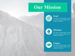 Our mission vision goal f482 ppt powerpoint presentation outline backgrounds