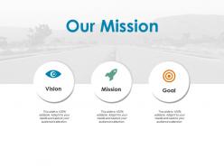 Our mission vision goal f694 ppt powerpoint presentation model introduction
