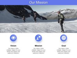 Our mission vision goal f713 ppt powerpoint presentation show graphics tutorials