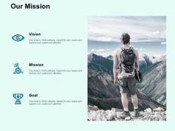 Our mission vision goal f723 ppt powerpoint presentation portfolio slides