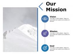 Our mission vision goal ppt powerpoint presentation file samples
