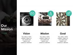 Our mission vision goal ppt powerpoint presentation gallery microsoft