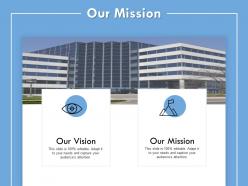 Our mission vision i149 ppt powerpoint presentation file summary