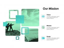 Our mission vision mission goals h145 ppt powerpoint presentation professional sample