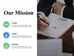Our mission vision ppt visual aids background images