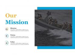Our mission vision value ppt infographics example introduction