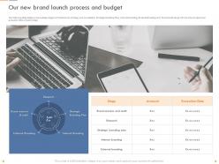 Our New Brand Launch Process And Budget Internal Branding Ppt Presentation Icon