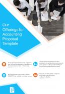 Our Offerings For Accounting Proposal Template One Pager Sample Example Document