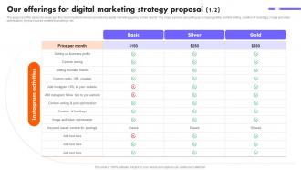 Our Offerings For Digital Marketing Strategy Proposal