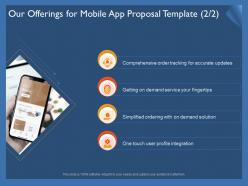 Our Offerings For Mobile App Proposal Template Profile Ppt Introduction