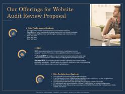 Our Offerings For Website Audit Review Proposal Analysis Ppt File Elements