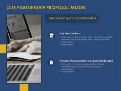 Our partnership proposal model ppt powerpoint presentation outline