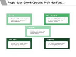 Our people sales growth operating profit identifying value