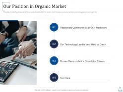 Our position in organic market series b investment ppt microsoft