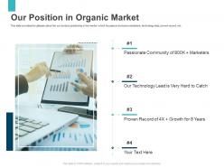 Our position in organic market series b ppt gallery graphics