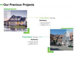 Our previous projects ppt powerpoint presentation slides