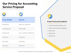 Our pricing for accounting service proposal amount ppt powerpoint presentation file graphics