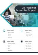 Our Product For Product Sale Proposal One Pager Sample Example Document