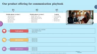 Our Product Offering For Communication Playbook Establishing Effective Stakeholder